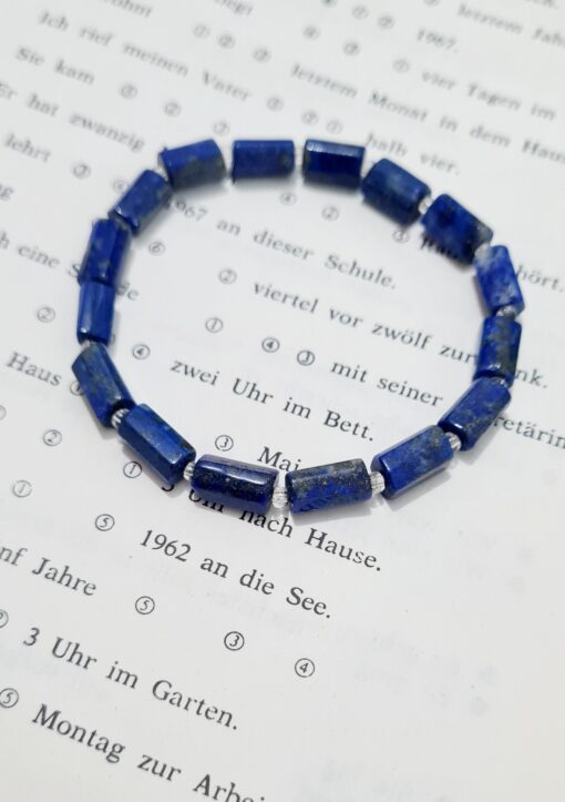 Özel Kesim Lapis Lazuli Taşı Yetişkin Bileklik