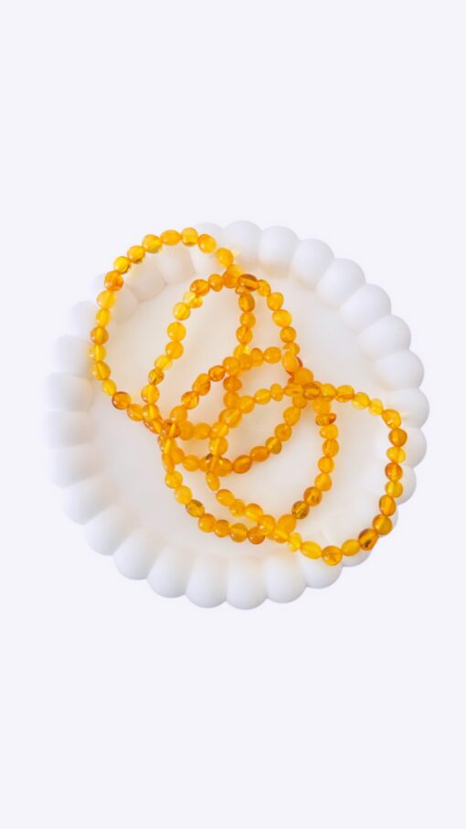 Kehribar Bileklik Esnek Misinalı 6 mm ( Adet )
