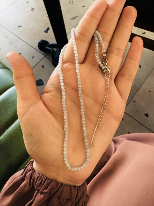 Akuamarin Taşı Kolye 45 cm - 2 mm