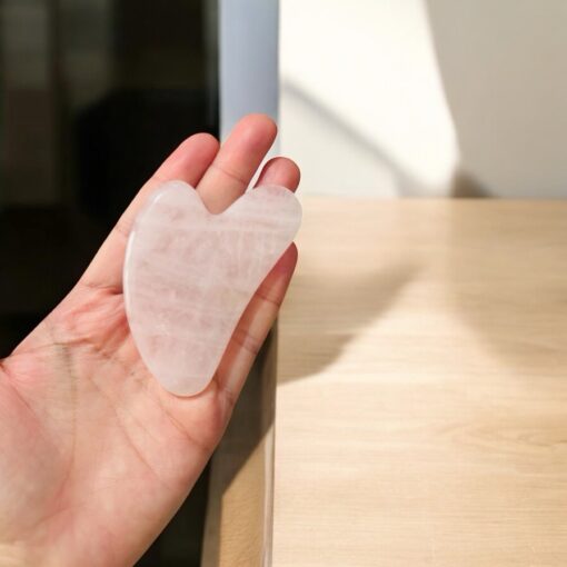 Pembe Kuvars Taşı Yüz ve boyun masaj taşı